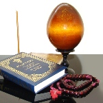 Icone du Christ peinte - icone peine sur oeuf en bois