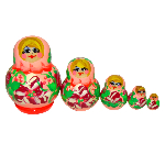 Poupee russe miniature 5 pièces
