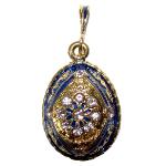Oeuf pendentif réplique Faberge - Rosace de diamants
