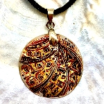 Pendentif nacre motif Klimt