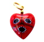 Cœur Murano rouge - Pendentif 