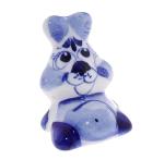 Figurine Lapin en porcelaine russe Gzhel