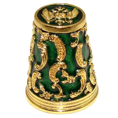 Dé à coudre de collection Fabergé - Mémoire d'Azov vert