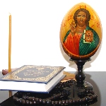 Icone peinte Christ Pantocrator - Oeuf-icone