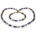 Parure en verre Murano - collier et bracelet