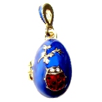 Pendentif Coccinelle -  Oeuf Fabergé copie