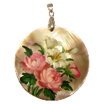 Pendentif en nacre - Fleurs