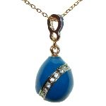 Pendentif-Oeuf bleu Faberge copie