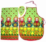 Tablier poupée russe Matriochka - set de cuisine 