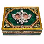 Boite collection du Tsar en email, réplique boite de Fabergé
