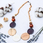 Collier en bois naturel