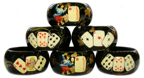 Rond de serviette thème casino - Jeux de Cartes
