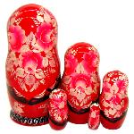 Matriochka rouge deco Roses