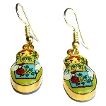 Boucles d'oreille poupee russe