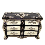 Commode Transition noire et blanche - copie boite Faberge