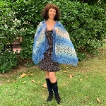 Étole bleue mariage/ robe de soirée