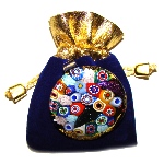 Grand Pendentif Verre Murano Millefiori