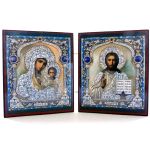 Icône Orthodoxe Jésus-Christ et La Vierge de Kazan