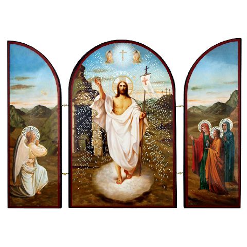 Triptyque - Icône de la Résurrection du Christ