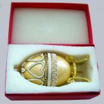 Boîte à bijoux oeuf en coquille, inspiration Faberge - Coeur