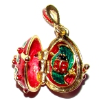 Oeuf Pendentif - Surprise Coccinelle copie Fabergé 