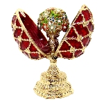 Oeuf Faberge - copie oeuf Panier de fleurs