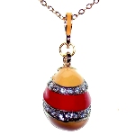 Pendentif femme original - Oeuf Faberge copie