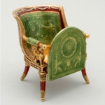 Chaise curule - copie boite Faberge