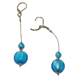 Boucles d'oreille pendantes Murano - Turquoise