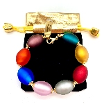 Bracelet Murano - Perles Ovales multicolores
