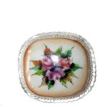 Broche en email Bouquet de roses