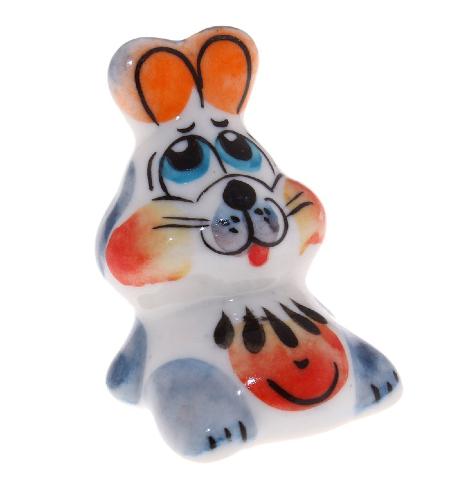 Figurine en porcelaine russe Gzhel - Lapin