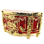 Commode Empire rouge et or - copie boite Faberge