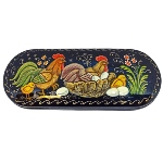 Etui a lunettes russe - Coq