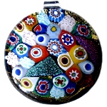 Grand Pendentif Verre Murano Millefiori