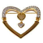 Grande broche en forme de Coeur