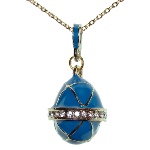 Pendentif-Œuf bleu Faberge copie