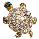 Petite Broche Tortue strass