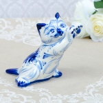 Statuette chat en céramique