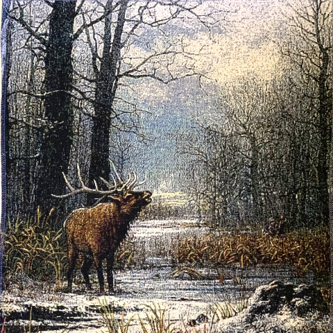 Tapisserie scène de chasse - Cerf