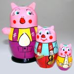 Trois petits cochons - Matriochka, Poupee russe