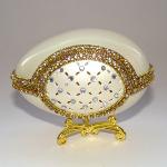 Boite à bijoux oeuf en coquille inspiration oeufs Faberge 
