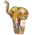 Éléphant en verre de Murano, collection Murrine et Or