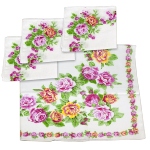 Foulard de tête en coton et 3 mouchoirs