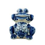 Grenouille décorative en porcelaine russe Gjel