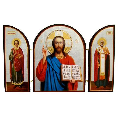 Icône Jésus Christ - Triptyque 