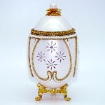 Boite à bijoux en coquille d'oeuf, inspiration Faberge