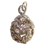 Pendentif Oeuf Faberge copie - Feuilles