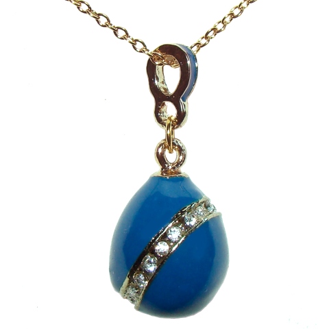 Pendentif-Oeuf bleu Faberge style