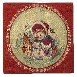 Serviette de table pour Noel - Bonhomme de neige